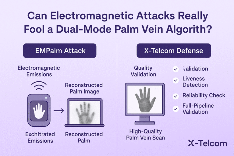Can Electromagnetic Attacks Really Fool a Dual-Mode Palm Vein Algorithm?