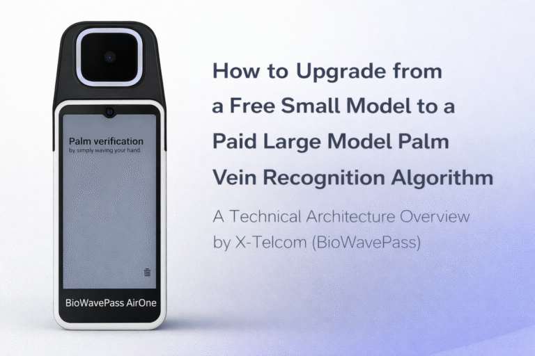 How to Upgrade from a Small Model to a Large Model Palm Vein Recognition Algorithm Without Re-Registering Users