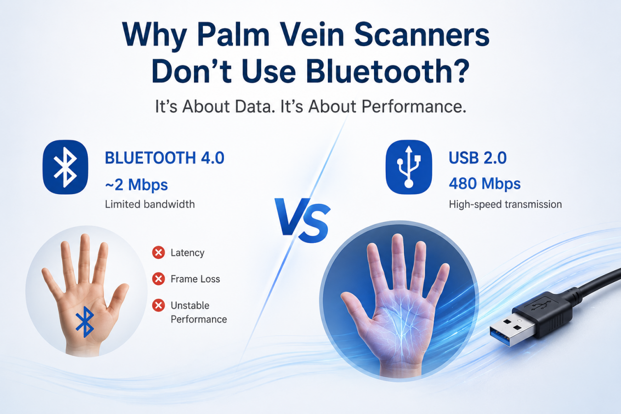 Palm Vein Scanner USB vs Bluetooth: Understanding the Real Bandwidth Requirements
