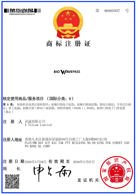 Trademark Registration Certificate