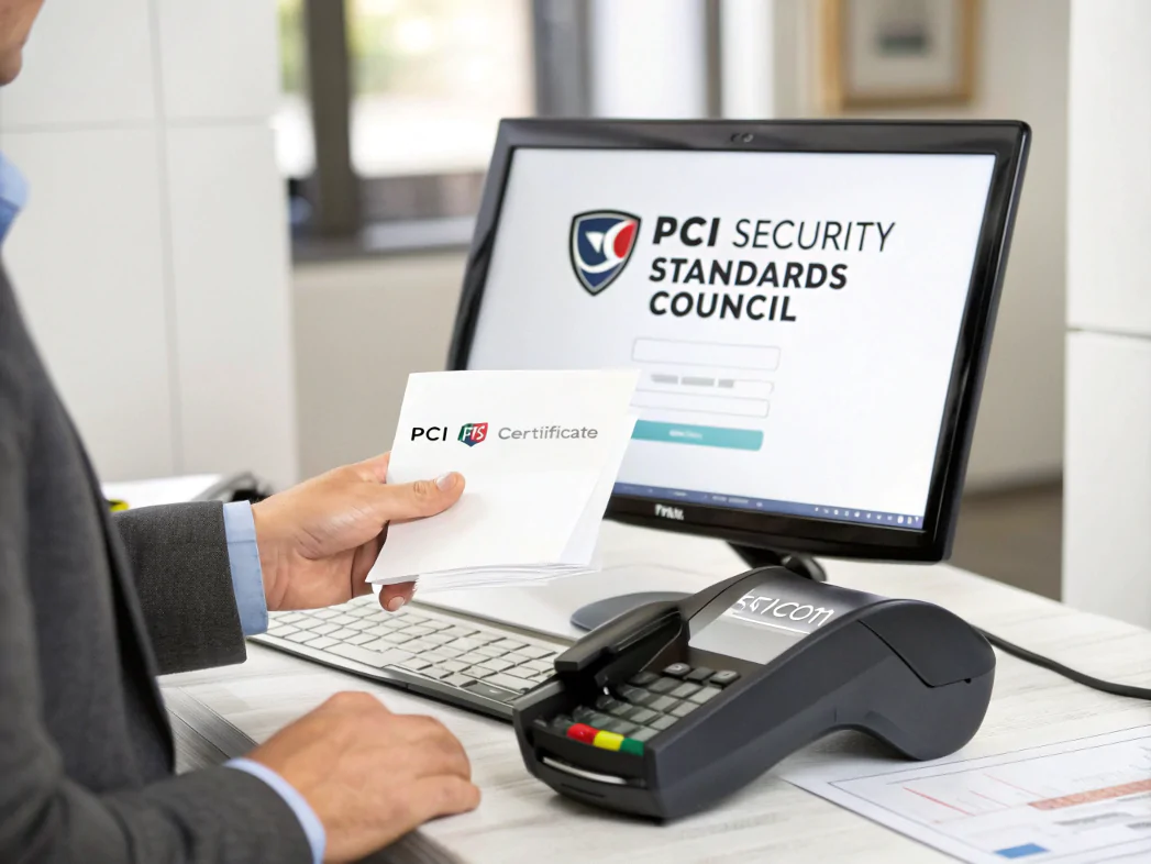 PCI certified POS terminal and certificate
