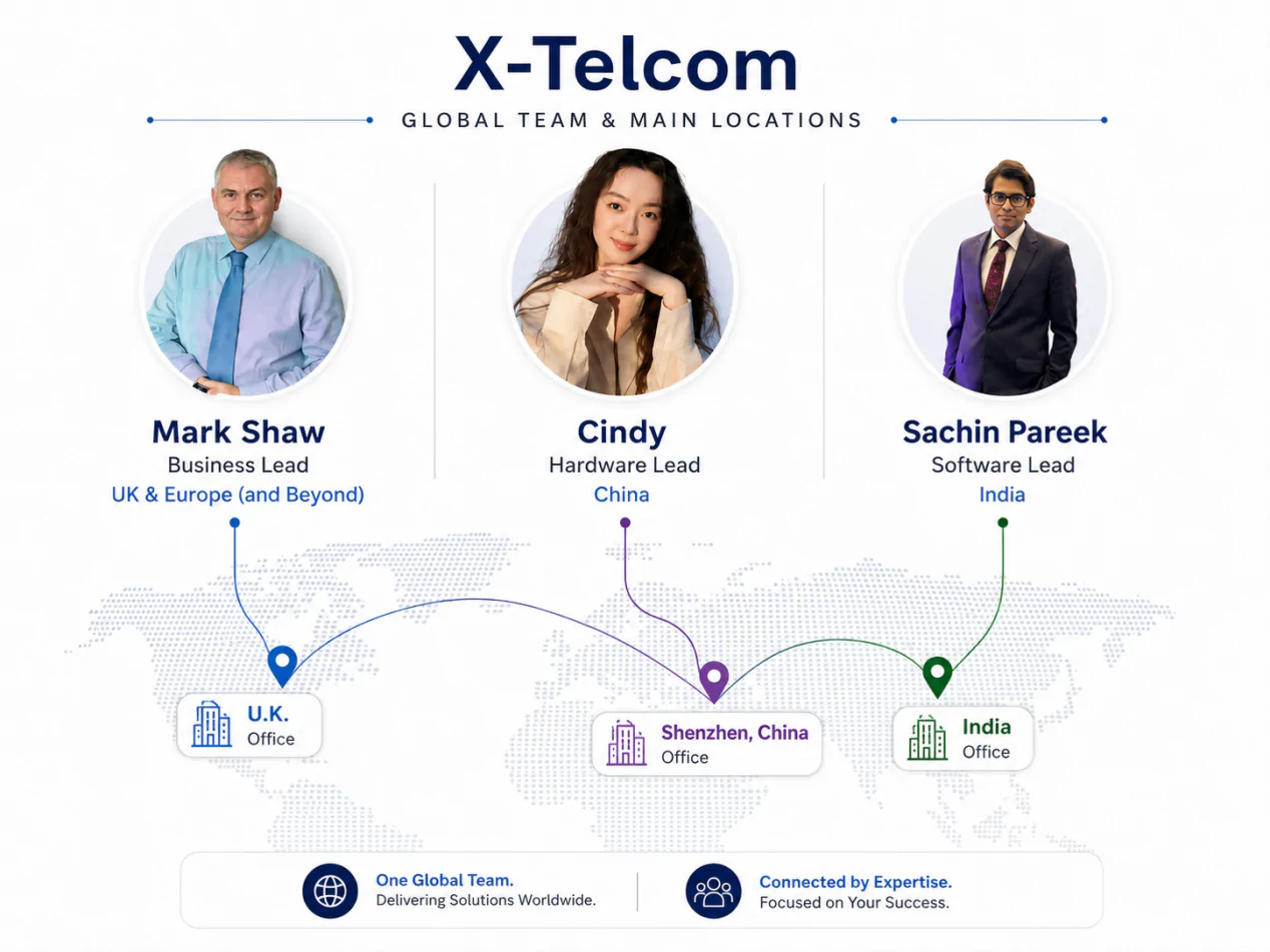 X-Telcom manufacturing facility and team